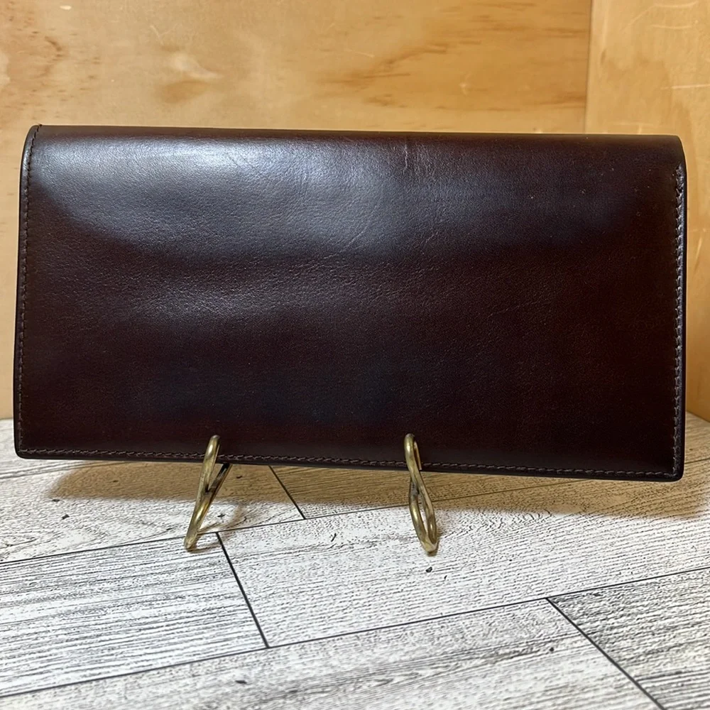 EUC Brown Calf Leather Unisex Bifold Wallet